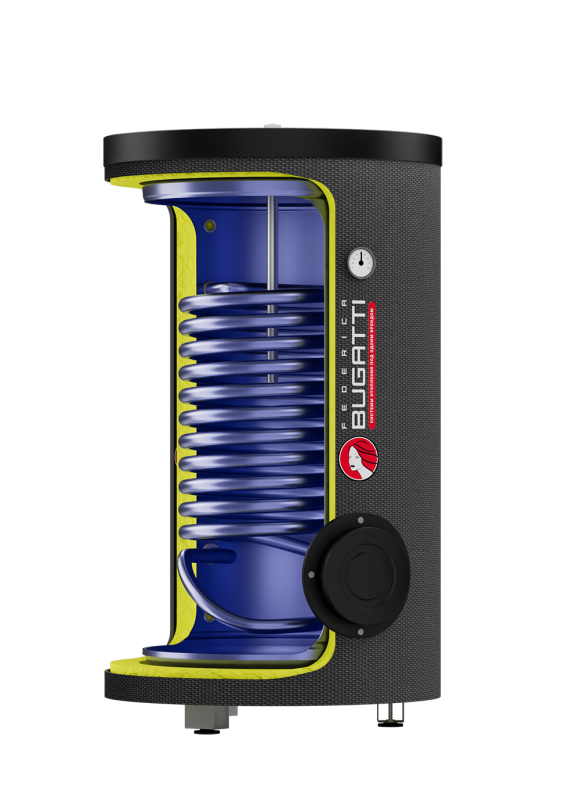 Бойлер косвенного нагрева FBS-B 160 Federica Bugatti эмалированный, змеевик, напольный